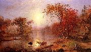 Albert Bierstadt Indian Summer on the Hudson River oil painting artist